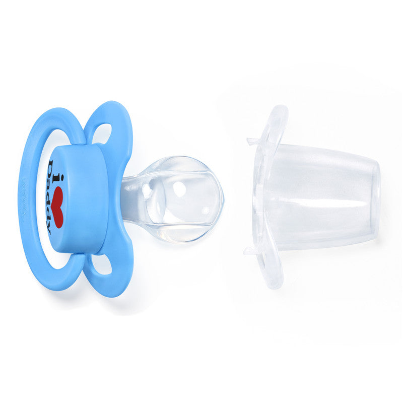 LittleForBig大人おしゃぶり 新型2代 蓋付【パパが大好き柄】4個セット P88-TS402