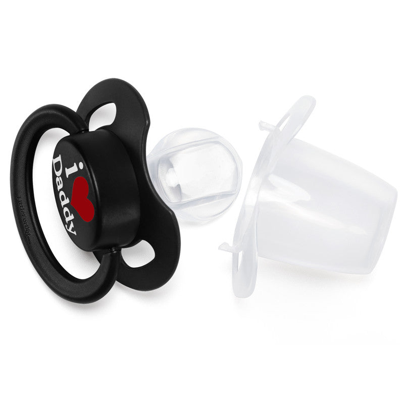 LittleForBig大人おしゃぶり 新型2代 蓋付【パパが大好き柄】4個セット P88-TS402