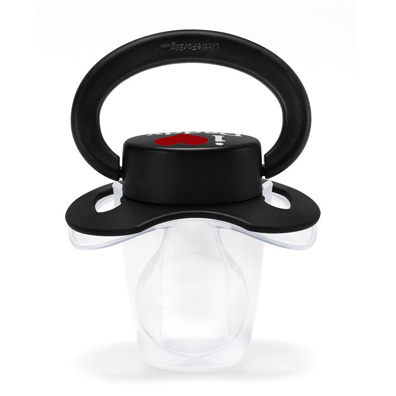 LittleForBig大人おしゃぶり 新型2代 蓋付【パパが大好き柄】4個セット P88-TS402