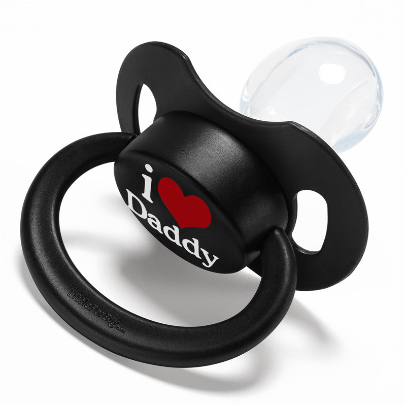 LittleForBig大人おしゃぶり 新型2代 蓋付【パパが大好き柄】4個セット P88-TS402