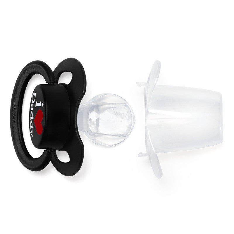 LittleForBig大人おしゃぶり 新型2代 蓋付【パパが大好き柄】4個セット P88-TS402