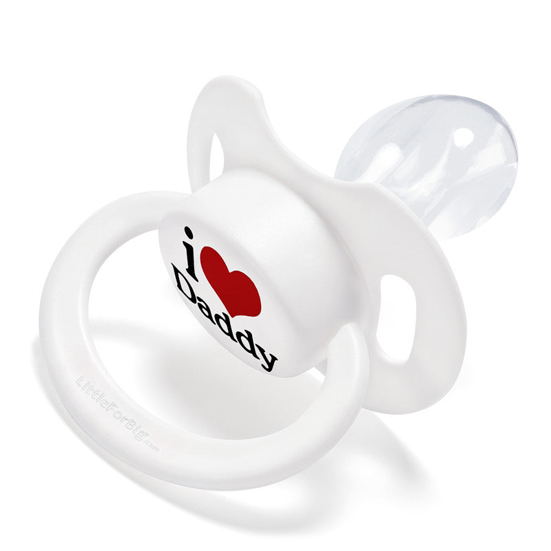 LittleForBig大人おしゃぶり 新型2代 蓋付【パパが大好き柄】4個セット P88-TS402