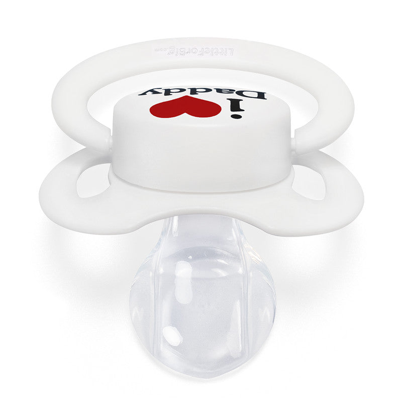 LittleForBig大人おしゃぶり 新型2代 蓋付【パパが大好き柄】4個セット P88-TS402