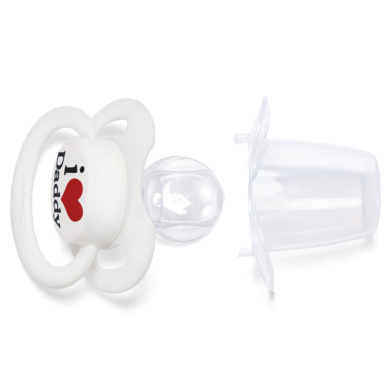 LittleForBig大人おしゃぶり 新型2代 蓋付【パパが大好き柄】4個セット P88-TS402