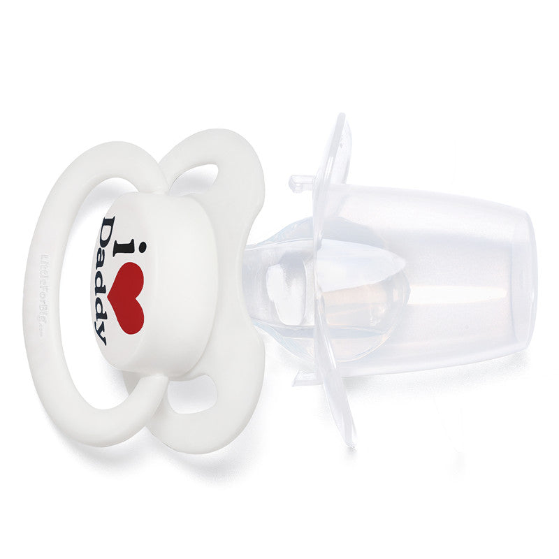 LittleForBig大人おしゃぶり 新型2代 蓋付【パパが大好き柄】4個セット P88-TS402