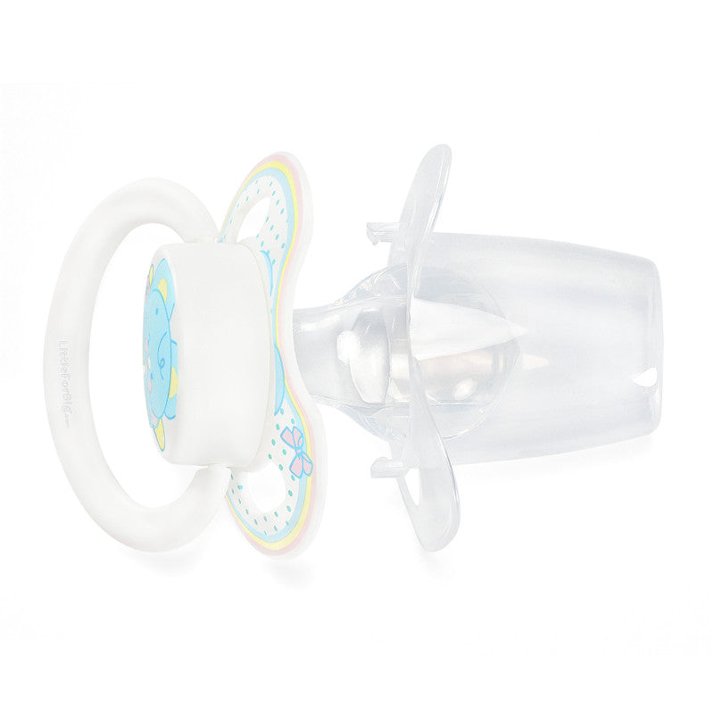 LittleForBig大人用おしゃぶり 新型2代 防塵カバー付 象ちゃん ブルー P88-D31B