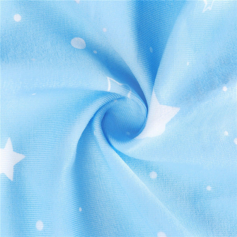 LittleForBig女子綿パンティー【ベビー宇宙員】蝶結び 下着 3枚セット 青 UP221-S301