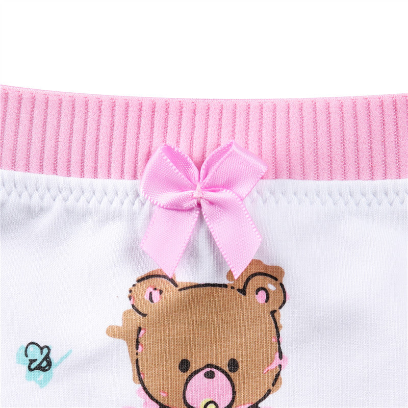 LittleForBig女子綿パンティー【ベビーキューティーズ】 蝶結び 下着 4枚セットUP223-S401