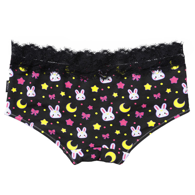 LittleForBigランジェリー2点セット【スイート うさぎ】レースフリル 黒 UT229H