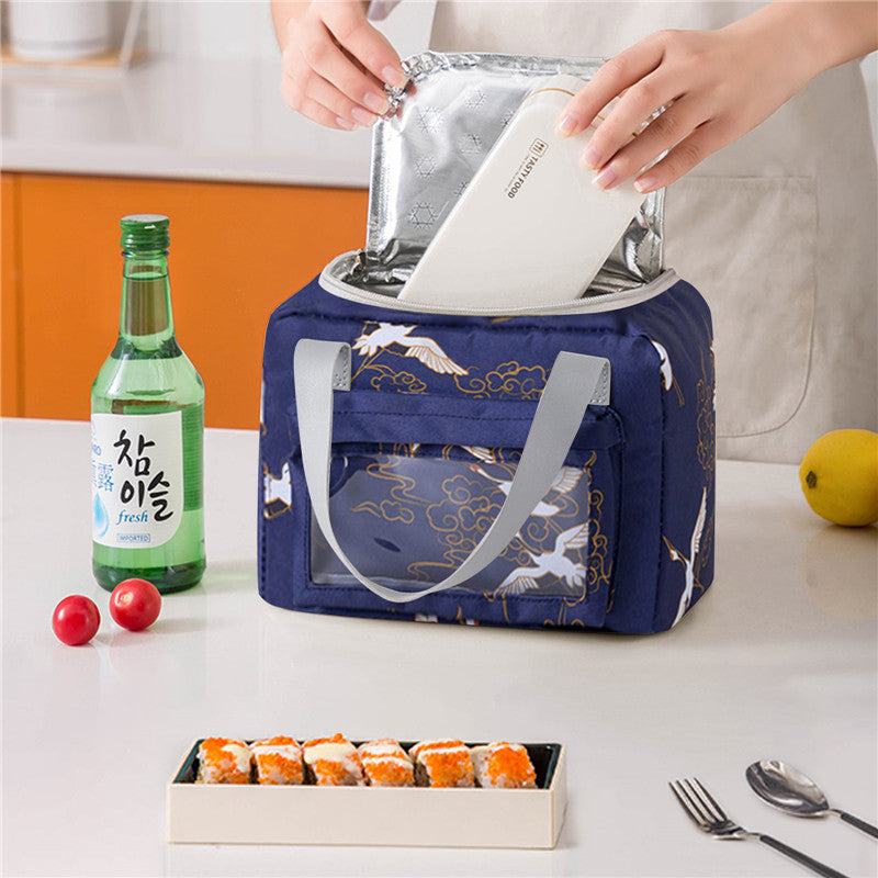 おしゃれな、保冷ランチバッグ シンプル 可愛い ファスナー付き シンプル 可愛い ファスナー付き