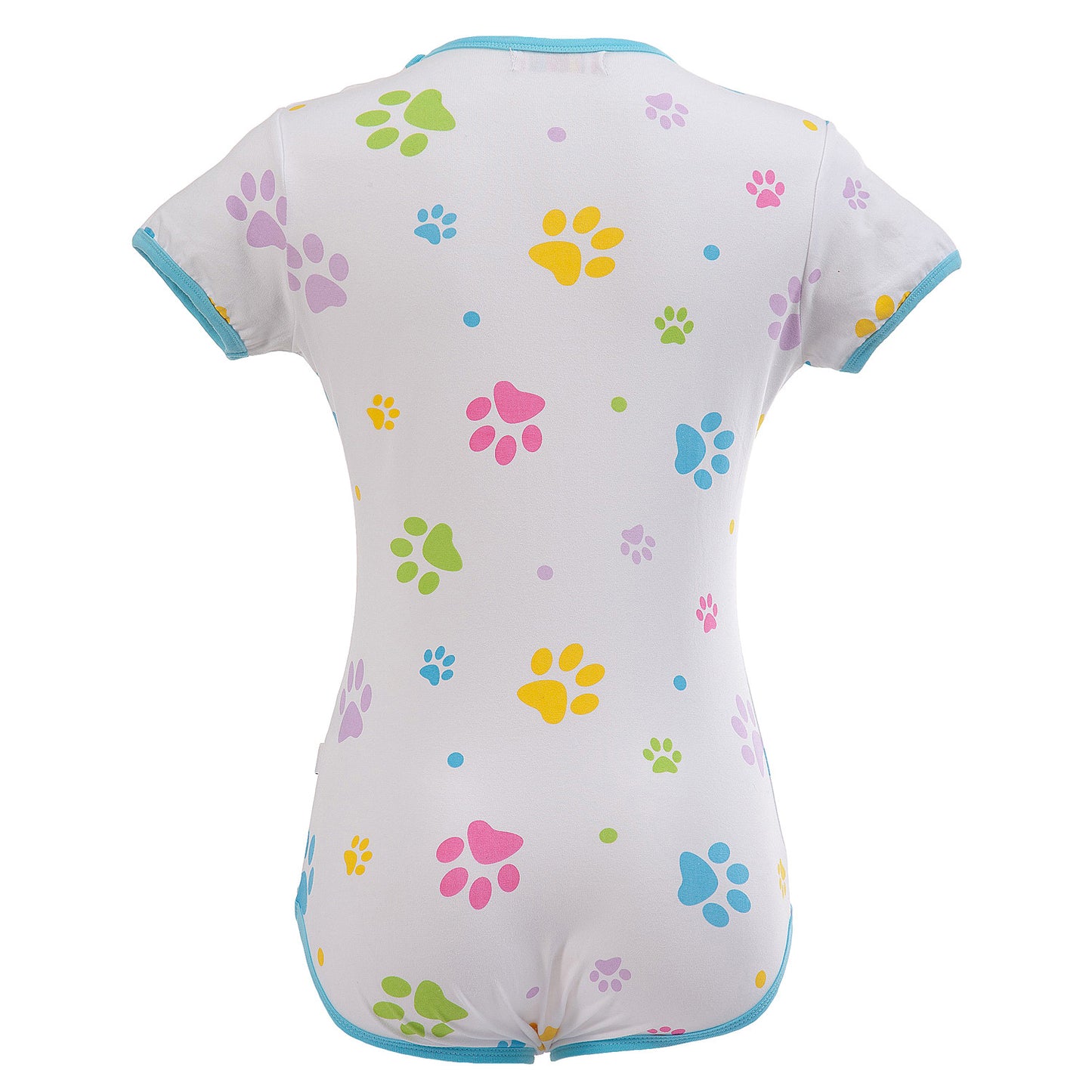 LittleForBig大人用ロンパース 犬足跡絵柄 011B
