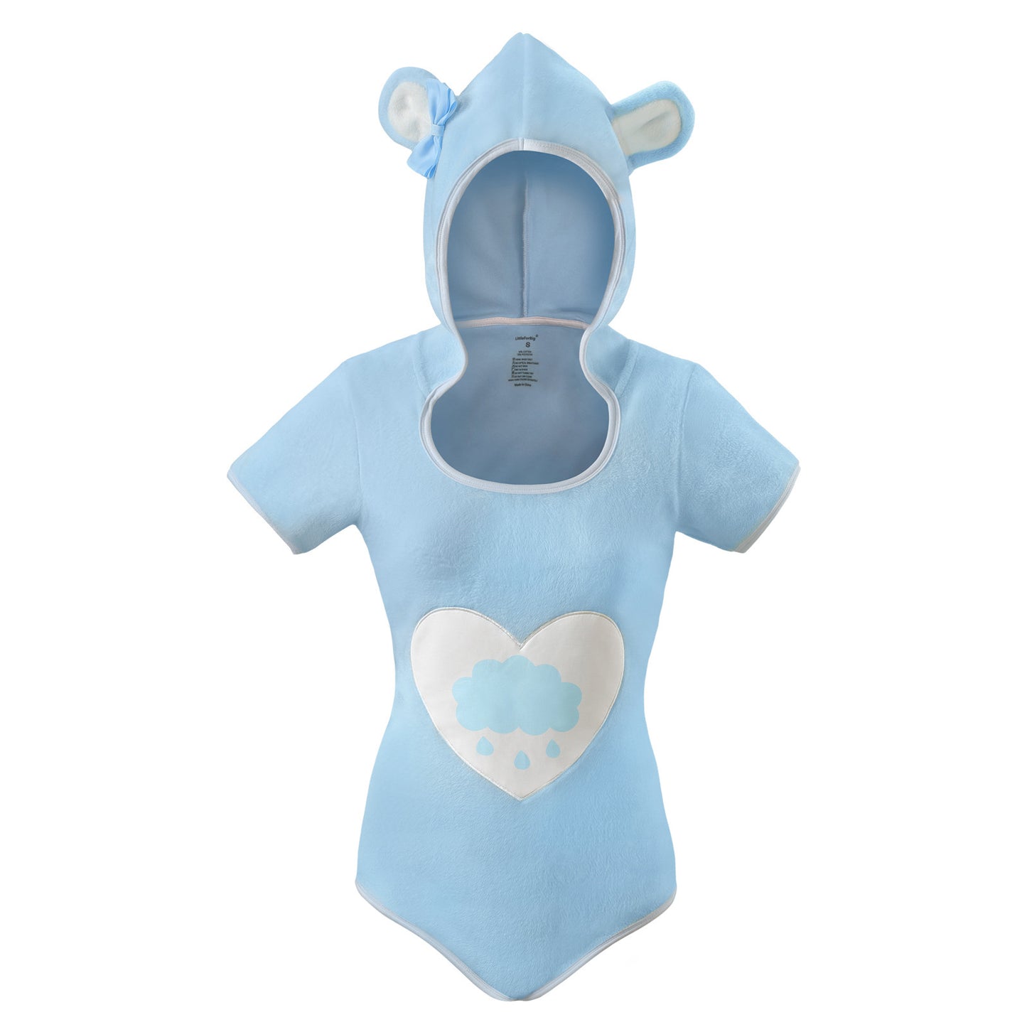 LittleForBig大人用ロンパース 【テディベア-青】057B