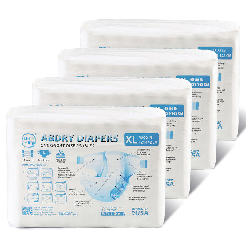 LittleForBig大人用おむつ4パックセット 【無地】 D10W