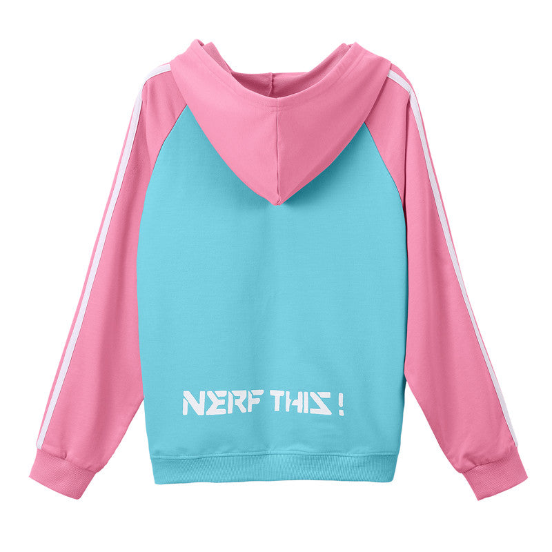 LittleForBig女子パーカー トップ【バニー ウォッチ】ブルー J608