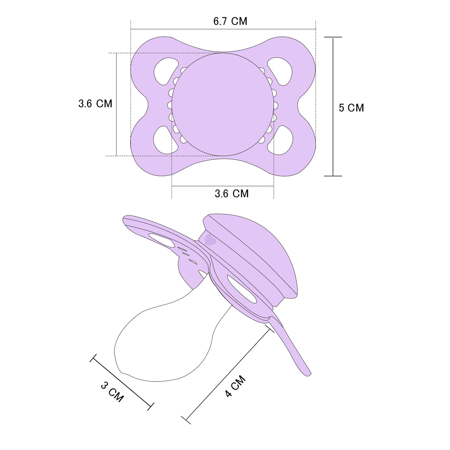 LittleForBig 大人用おしゃぶり 3代目 蓋付 P89-Purple