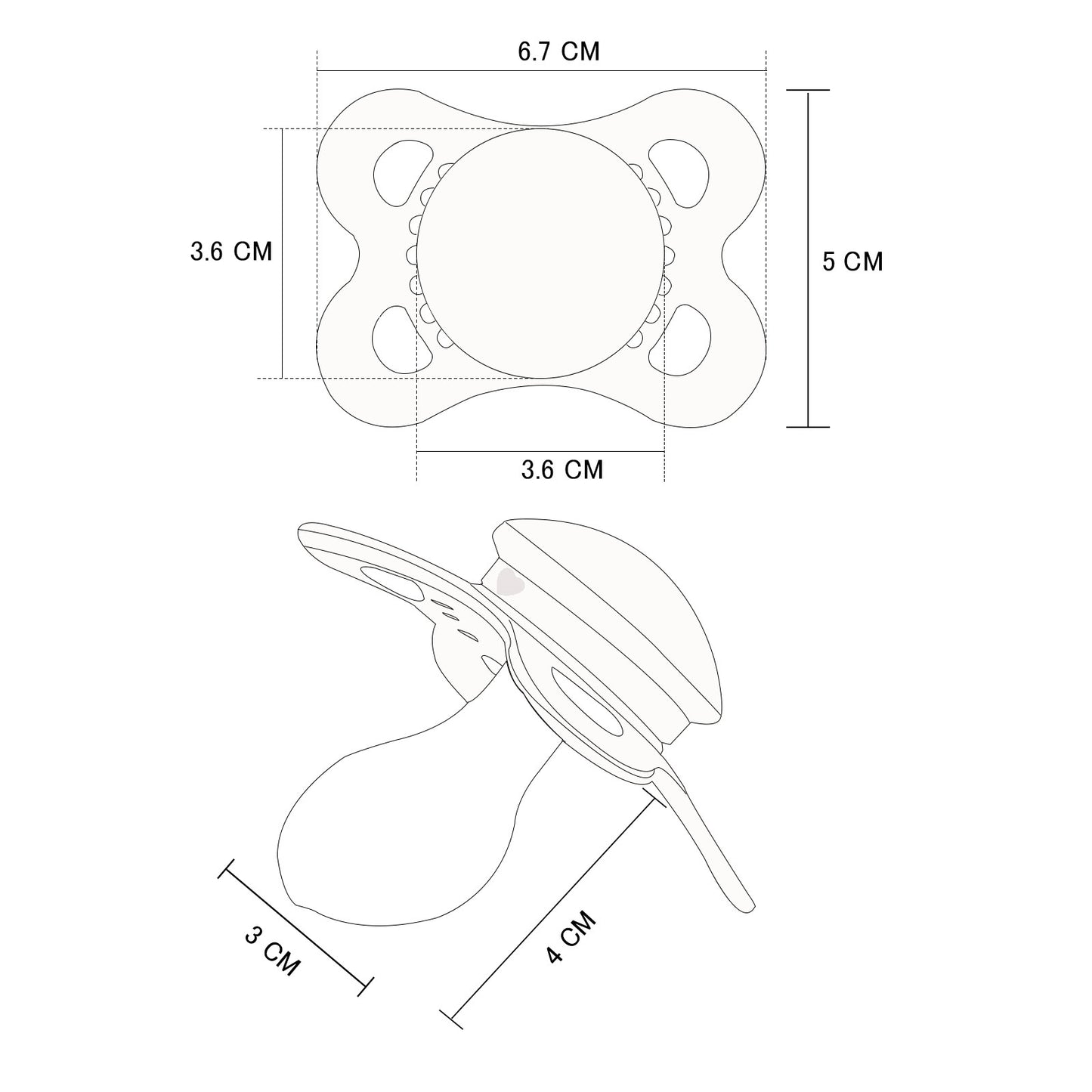 LittleForBig 大人用おしゃぶり 3代目 蓋付 P89-White
