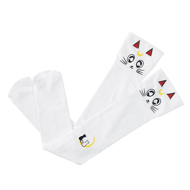 LittleForBigストッキング【激かわ ルナ・猫ちゃん】滑り止めシリコーン付 2足組 SL13-S201