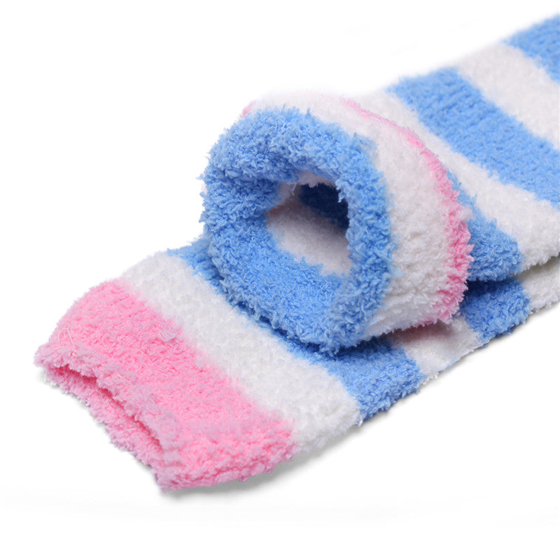 LittleForBigサンゴストッキング 2足入【多彩なストライプソックス】SL604