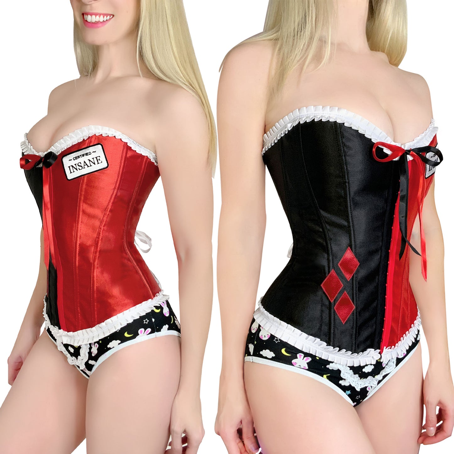 LittleForBig女子コルセット【マッド ラブ】レースアップ トップ UC203