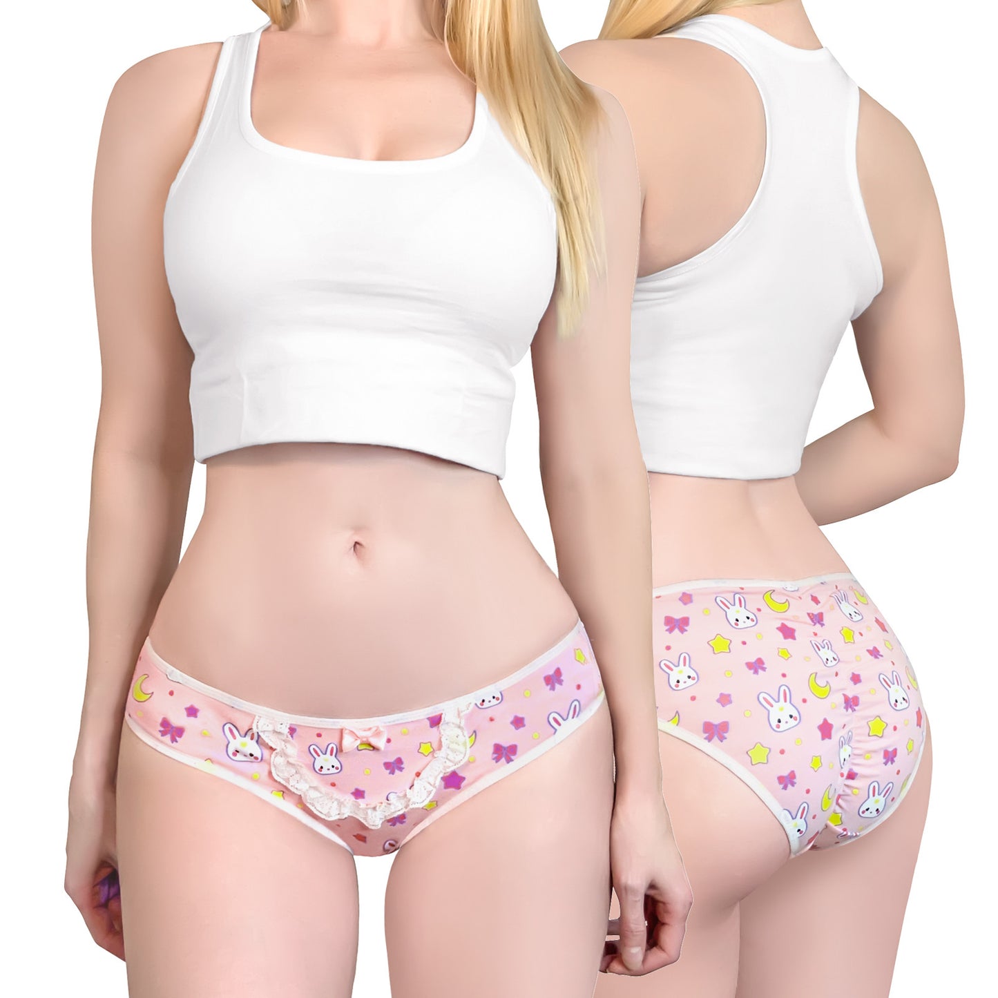 LittleForBigレディース パンティー 5枚セット【うさぎ月柄】UP201-S552
