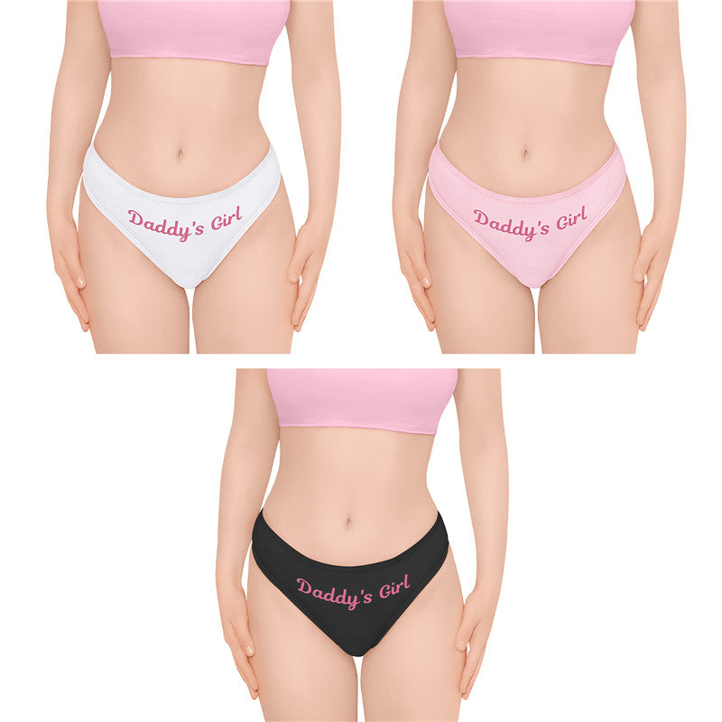 Littleforbigレディース 3色綿パンティー【よき子】Tバック 3枚セット UP205-S301