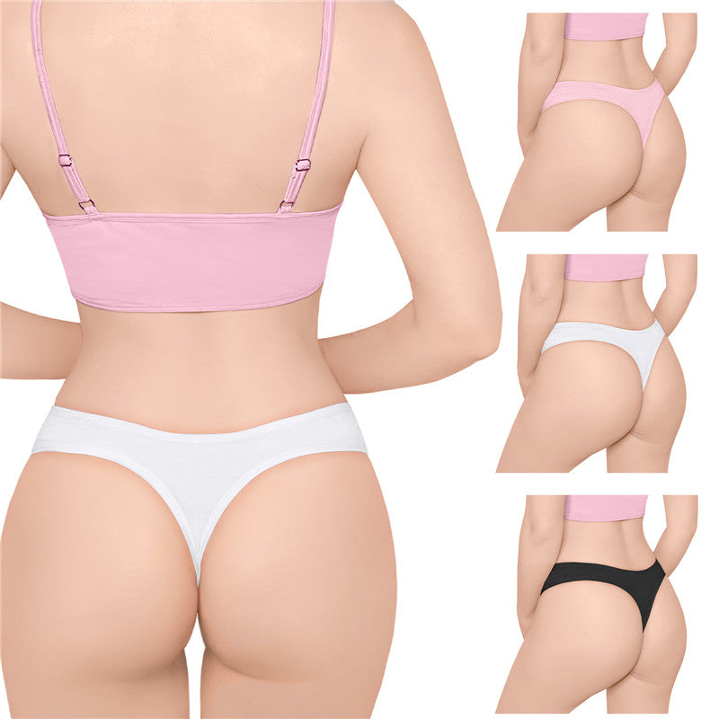 Littleforbigレディース 3色綿パンティー【よき子】Tバック 3枚セット UP205-S301