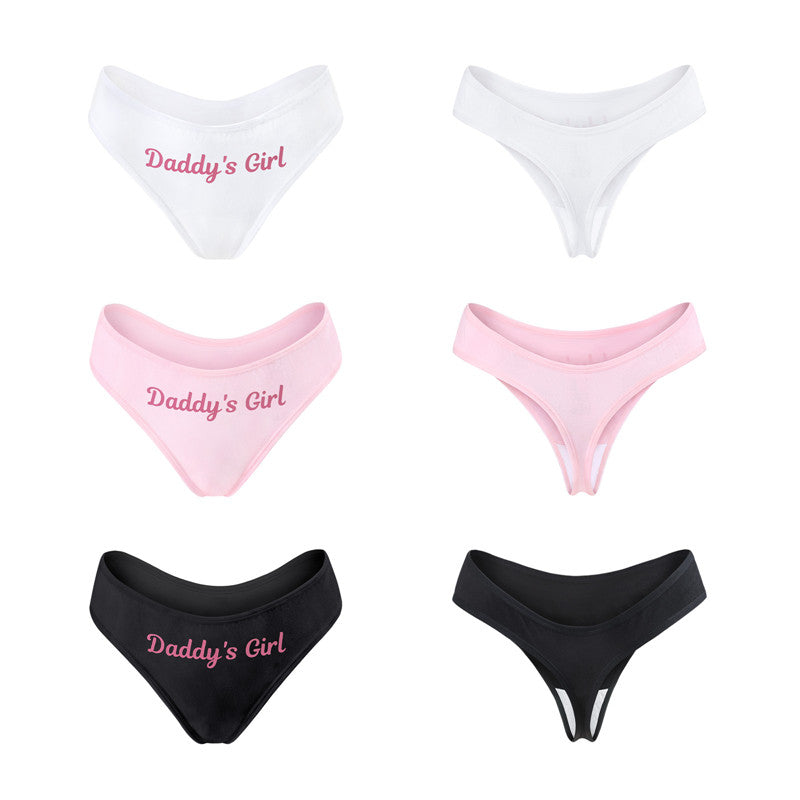 Littleforbigレディース 3色綿パンティー【よき子】Tバック 3枚セット UP205-S301