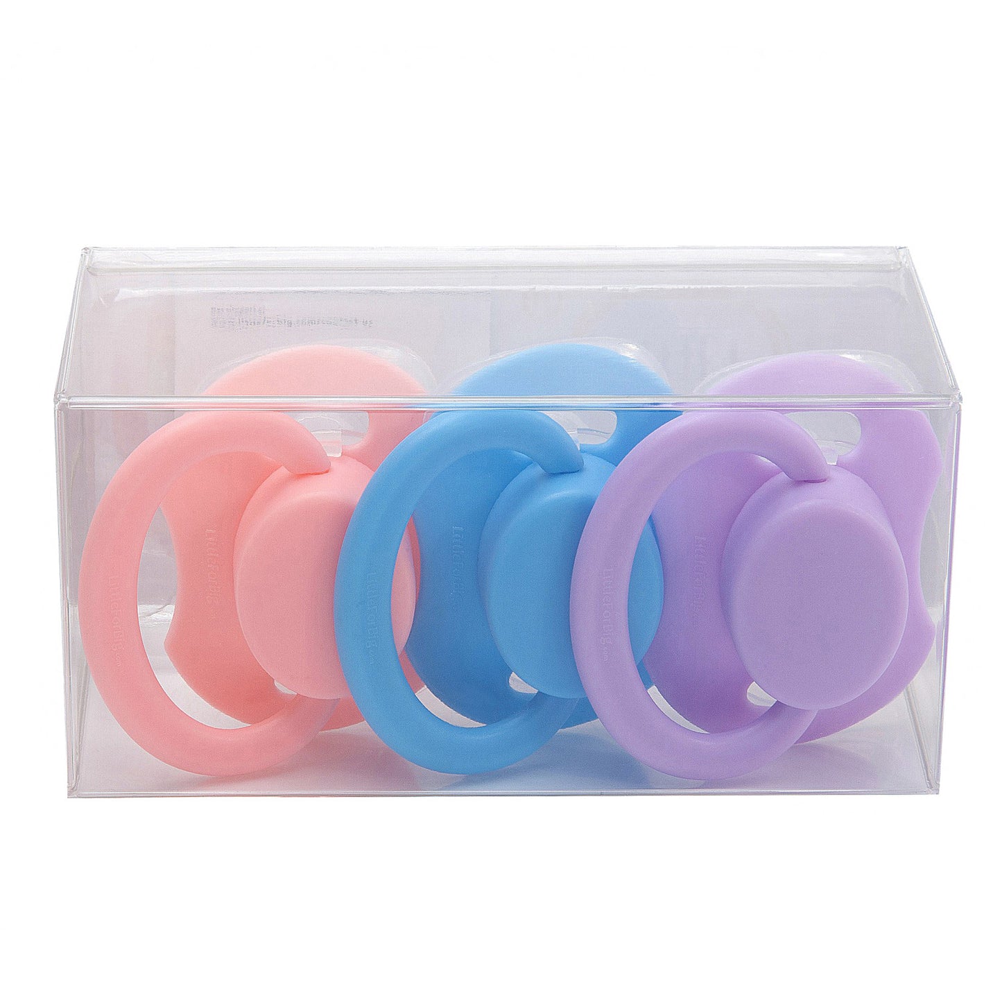 LittleForBig 大人用おしゃぶり 蓋付 3個セット 無地 P88-S301