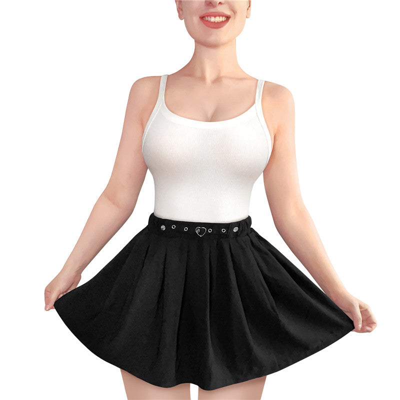 LittleForBig大人用オーバーオール スカート Aライン【プリーツ リムーバブル】PC-312H