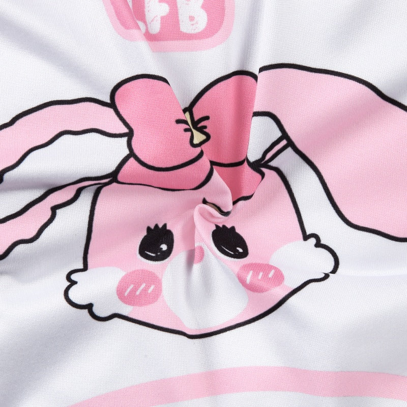 LittleForBig大人用シルキー単体で使えるトレーニングパンツ ブリーフ式【うさぎ】飾りフロント 吸収・防漏・通気性 ストレッチウェストで快適 洗濯可 ピンク DC321P