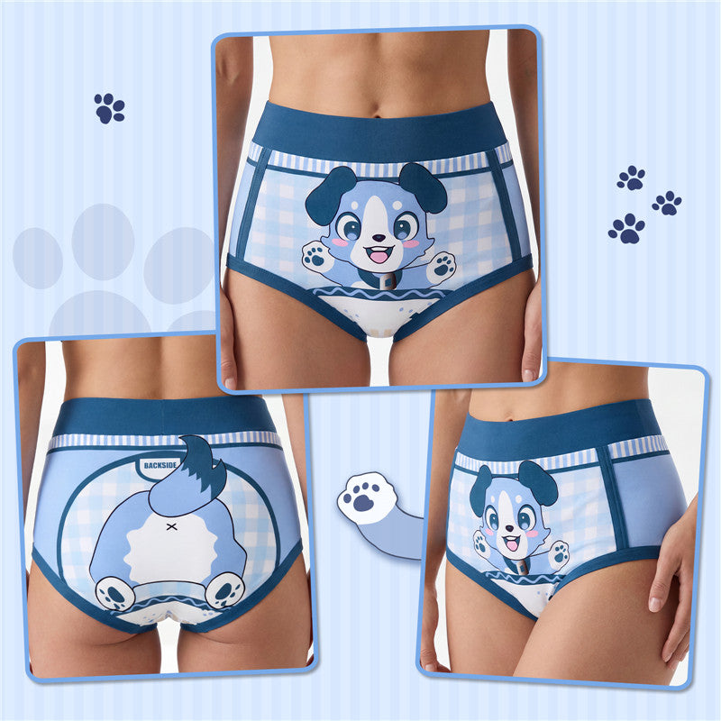 LittleForBig大人用シルキー単体で使えるトレーニングパンツ ハイウエストブリーフ式【あおちゃん】吸収・防漏・通気性 ストレッチウェストで快適 洗濯可 ブルー DC325B