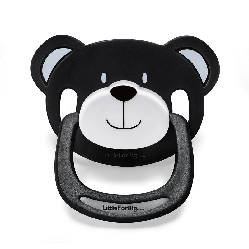 LittleForBigおしゃぶり 第2代【ベアちゃん】防塵カバー付 カスタマイズ可能 ベア型シールド 黒 P91-Black