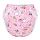 LittleForBig大人用シルキーおむつカバー【うさぎとベラ】バックに3層重ねレースフリル 大きなリボン飾り ストレッチウェストで快適 防水・漏れ防止 洗濯可 ピンク DC202P