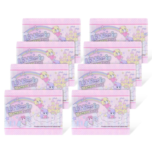 LittleForBig大人用紙おむつ 高吸収7000 mL 不織布パンツタイプ【夢の国の小さな妖精たち】厚型 オムツパンツ 調節可能な面ファスナー ピンク 80枚入 D34