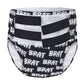 LittleForBig大人用TPU製プルオン式トレーニングパンツ 面ファスナー仕様【BRAT】総柄 ウエスト調節可能 250mL大容量吸収 厚手 大容量吸収コア ぴったりフィット 伸縮性ウエストバンドと裾 黒 DC344H