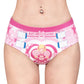 LittleForBigレディースシルキーパンティー【トレーニング中】テーマ「あちゃっ」ポッティーパンツ リボン付き プルオン式 ストレッチウエストと裾 快適なフィット感 綿素材クロッチ ピンク UP243P