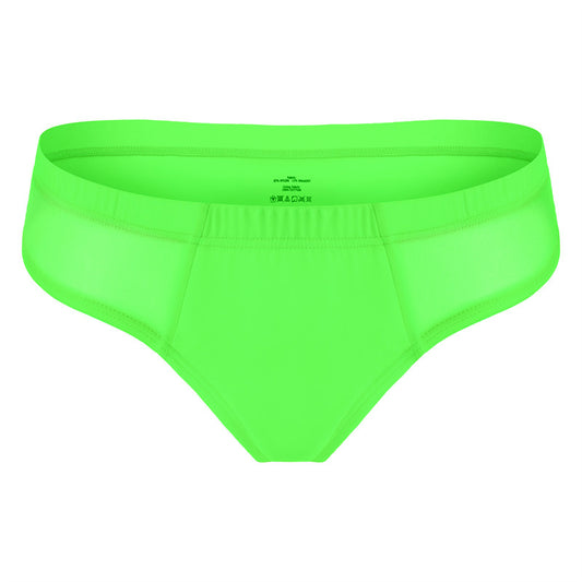 LittleForBig大人下着ショーツ 通気性 タッキングギャフ ブラジリアンチーキー スムース柔軟メッシュ シェイプブリーフ ユニセックス 緑 MUP530V