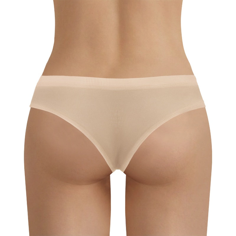 LittleForBigメンズ シルキーTバックパンティー【無地】キャメルつま先隠し ブラジリアン風チーキー メッシュ下着 タッキングガフパンティー ストレッチウエスト インナー 柔らか 肌色 MUP545S