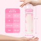 LittleForBig大人用哺乳びん【うさぎちゃん】防塵蓋付き 大容量450mL 引き換え可能なシリコーンニップル 大人向けグラス哺乳瓶 ピンク BTL08