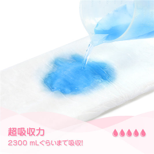 LittleForBig大人おむつ用ブースターパッド 不織布【無地】使い捨て紙おむつライナー 高吸収2300mL バック粘着テープ 漏れ防止 白 10枚入 DX002-S1001