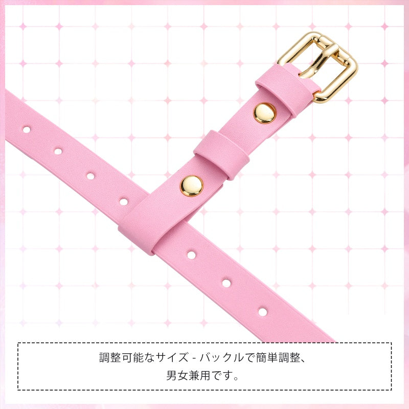 LittleForBig大人用おしゃぶりホルダー 取り外し可能なふわふわイヤー＆おしゃぶり 自由にアレンジ可能 ヘッドハーネス レザー調ベルト ふわふわ耳 交換可能なパーツ サイズ調整可能 ピンク GS004P