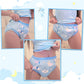 LittleForBig大人用シルキー単体で使えるトレーニングパンツ【ベアちゃん】ウェストゴム付き 吸収層入り 通気性 洗濯可 快適フィット ブルー DC304B