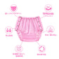 LittleForBig大人用プラスチックおむつカバー 無地 TPU製おむつパンツ プルオン式おむつカバー サイドボタン留め ストレッチで快適 防水・漏れ防止 洗濯可 ピンク DC502P