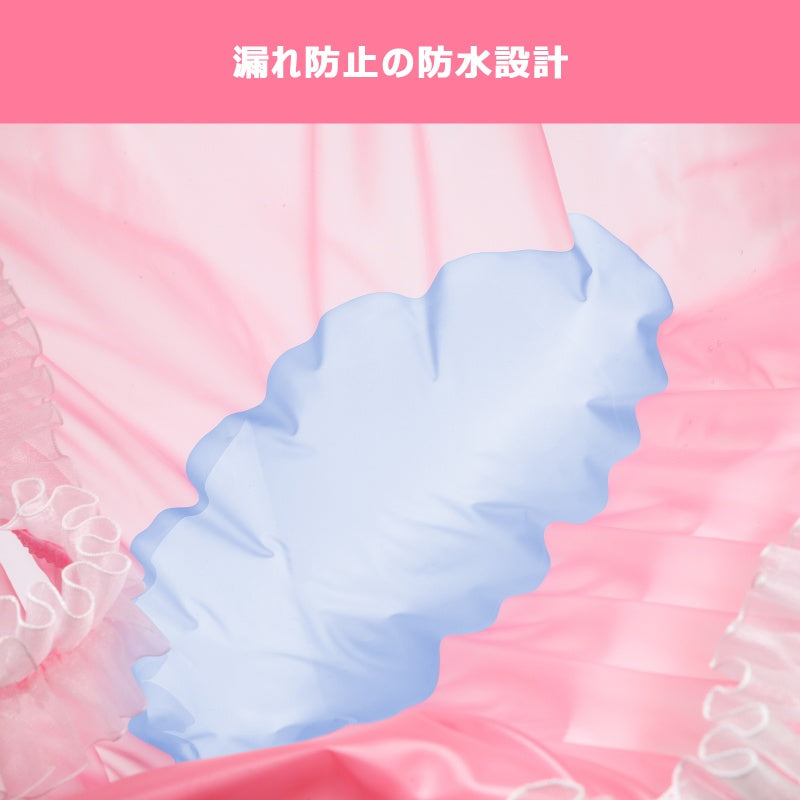 LittleForBig大人用プラスチックおむつカバー 無地 TPU製おむつパンツ プルオン式おむつカバー レースフリル飾り ストレッチで快適 防水・漏れ防止 洗濯可 ピンク DC503P