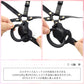 LittleForBig大人用おしゃぶりヘッドハーネス【ふわふわファー】調整可能なレザーストラップ 付け替え&取り外し可能な耳 交換可能なおしゃぶり 軽量 耐久性 シリコーンニップル DIY可能 黒 GS003H