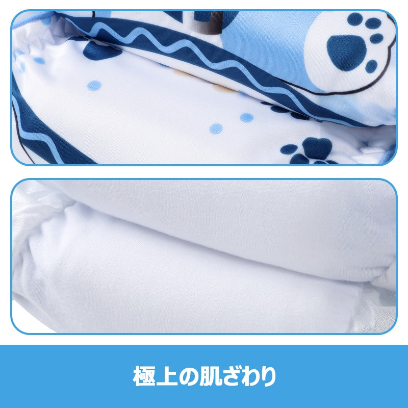 LittleForBig大人用シルキートレーニングパンツ【あおちゃん】ウェストゴム付き 吸収層入り プルオン式 サイドメッシュパネル 洗濯可 柔らかな肌ざわり 繰り返し使える ストレッチウェストで快適 青 DC340B