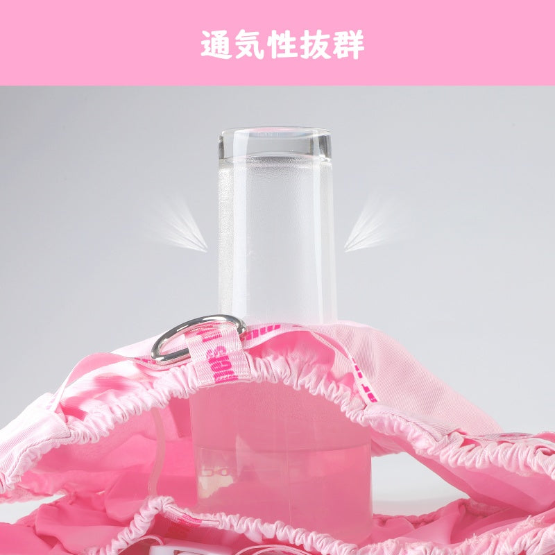 LittleForBig 大人用おむつ綿カバー バックルでロック機能付き 調整可能ベルト Dリング付き 伸縮性 漏れ防止 ズレ防止 防水 洗濯可 ピンク KDC001P