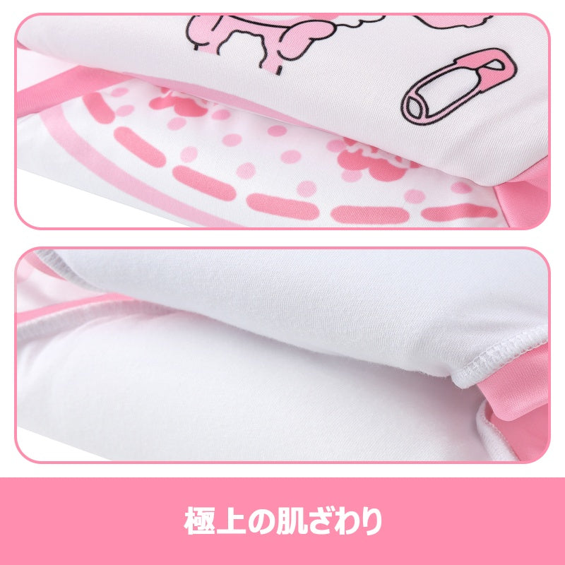 LittleForBig大人用シルキー単体で使えるトレーニングパンツ ブリーフ式【うさぎ】飾りフロント 吸収・防漏・通気性 ストレッチウェストで快適 洗濯可 ピンク DC321P