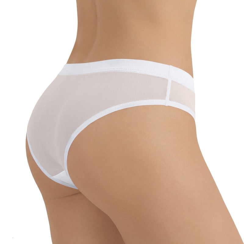 LittleForBigメンズ シルキーTバックパンティー【無地】キャメルつま先隠し ブラジリアン風チーキー メッシュ下着 タッキングガフパンティー ストレッチウエスト インナー 柔らか 白 MUP545W