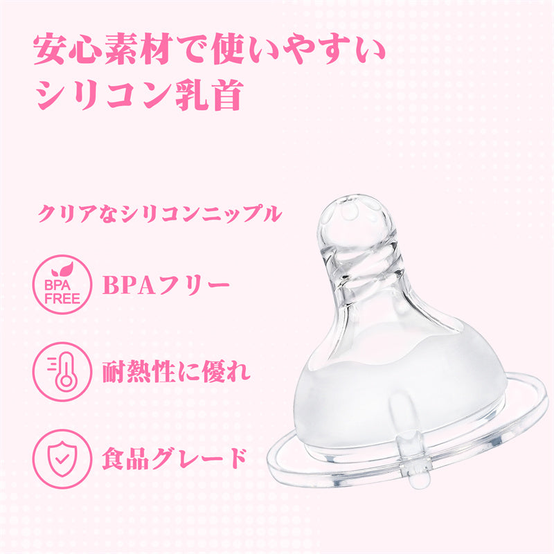 LittleForBig大人哺乳びん用ニップル３個セット【螺旋溝付き/テクスチャー表面/リップシールド付き】アソートセット 大人用引換乳首シリコンおしゃぶり LittleForBigボトル対応 BTN05-S301